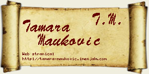Tamara Mauković vizit kartica